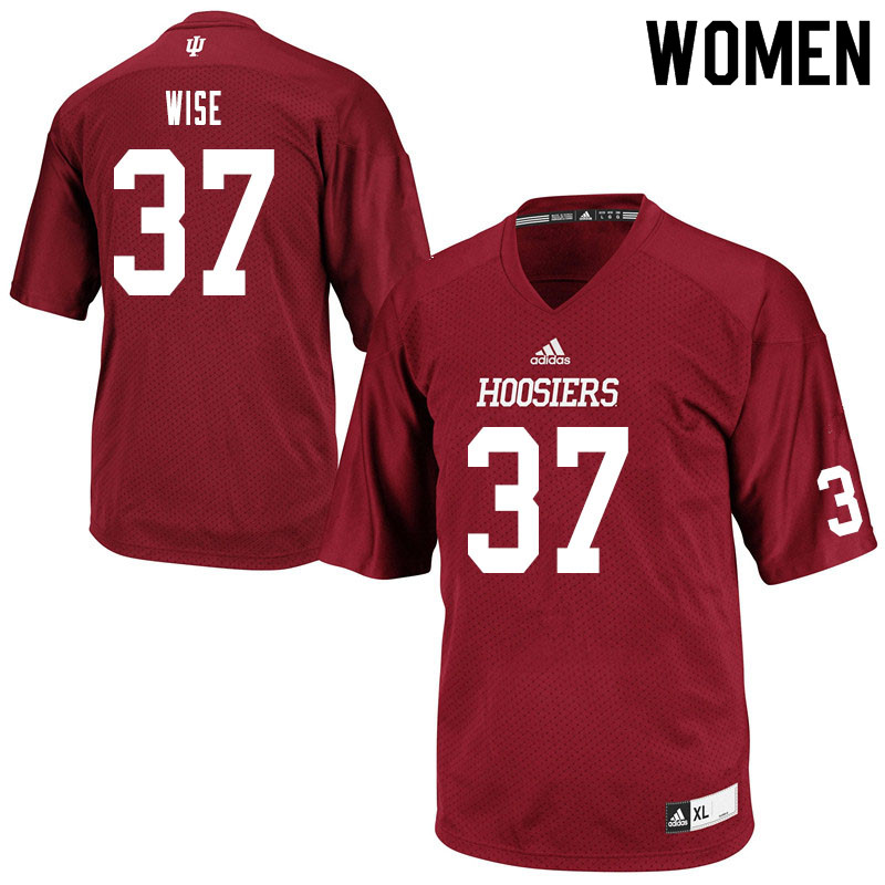 Women #37 Ty Wise Indiana Hoosiers College Football Jerseys Sale-Crimson